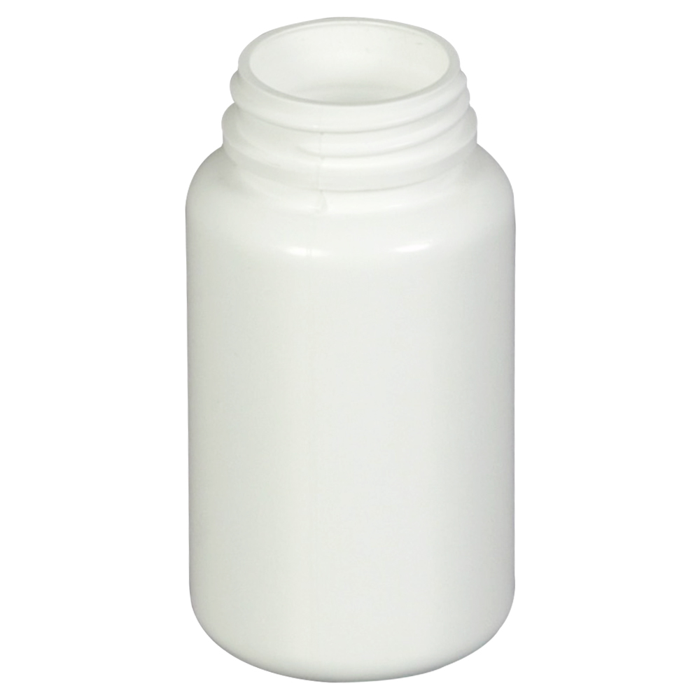 4 Oz 120cc White HDPE Wide Mouth Packer Bottle With 38 400 Neck Cap