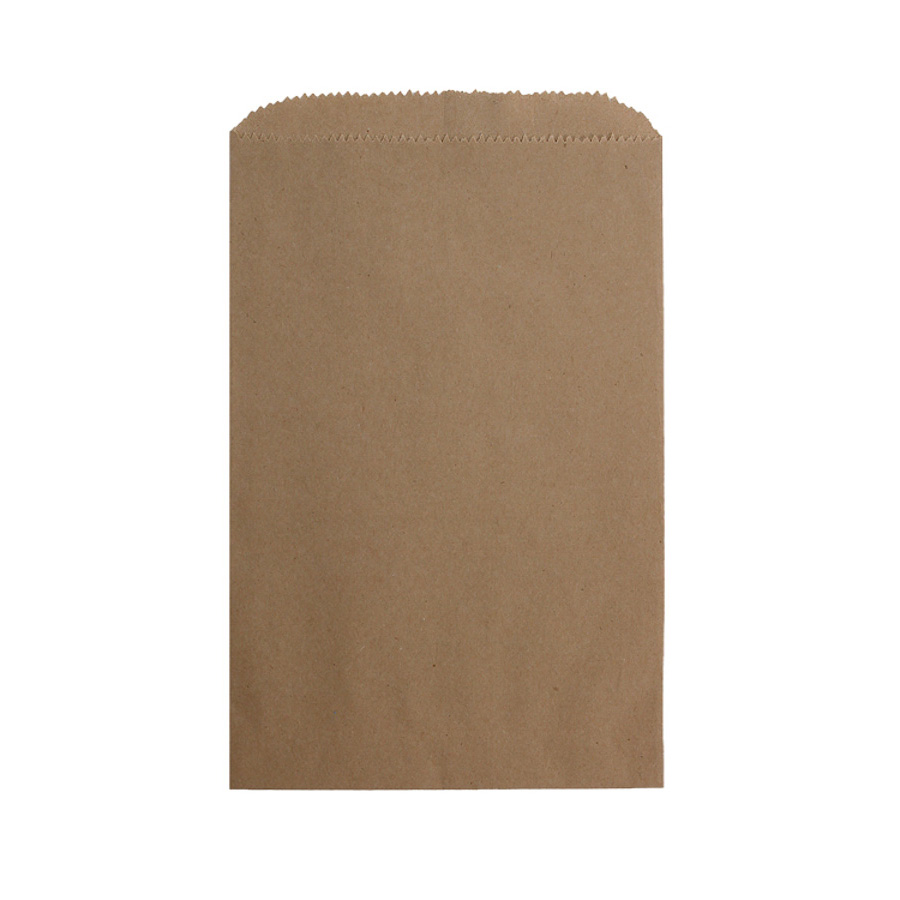 W X L Flat Recyled Natural Kraft Paper Merchandise Bags