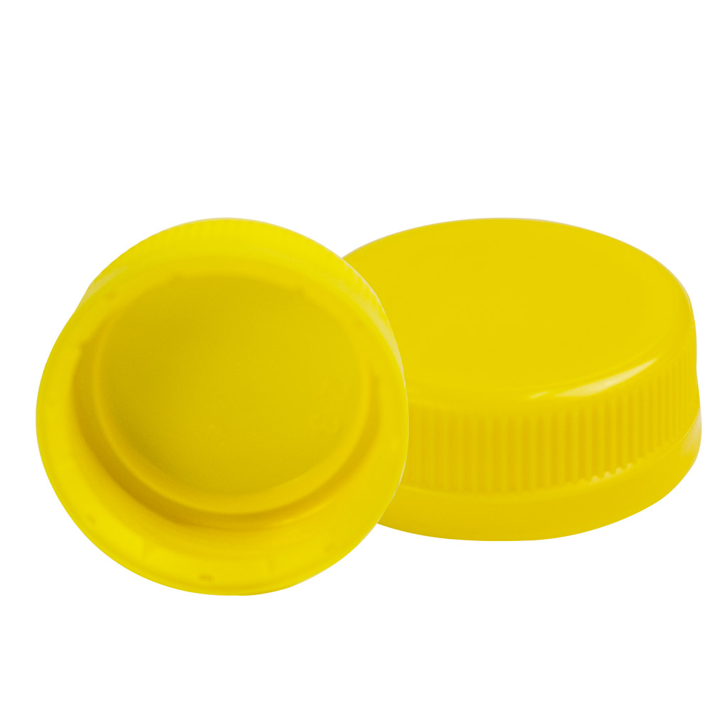 38mm SSJ Yellow LDPE Tamper Evident Screw On Cap U S Plastic Corp