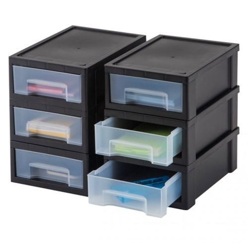 Iris® Desktop Stacking Drawers U S Plastic Corp