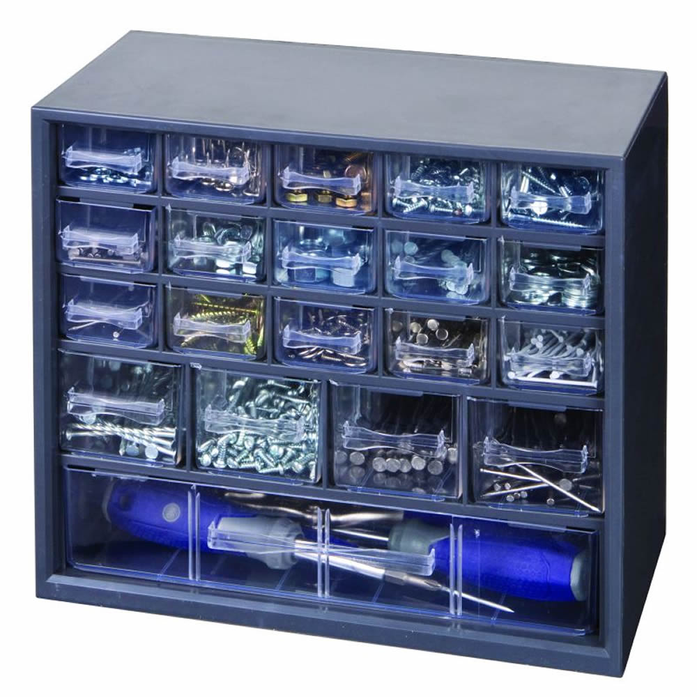 20 Drawer Parts Station Storage Cabinet - 12" L x 6-1/4" W x 11 1/4" H