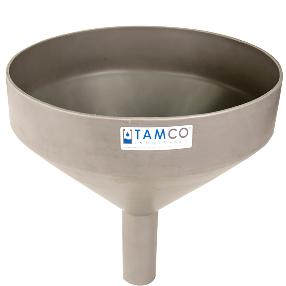 13 18 Top Diameter Light Gray Tamco® Funnel With 2 Od Spout Us