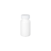 1 oz./30cc White HDPE Wide Mouth Packer Bottle with 33/400 White Ribbed Cap with F217 Liner