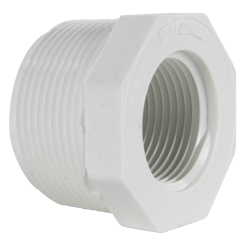 3 4 Mnpt X 1 2 Fnpt Schedule 40 White Pvc Threaded Reducing Bushing U S Plastic Corp