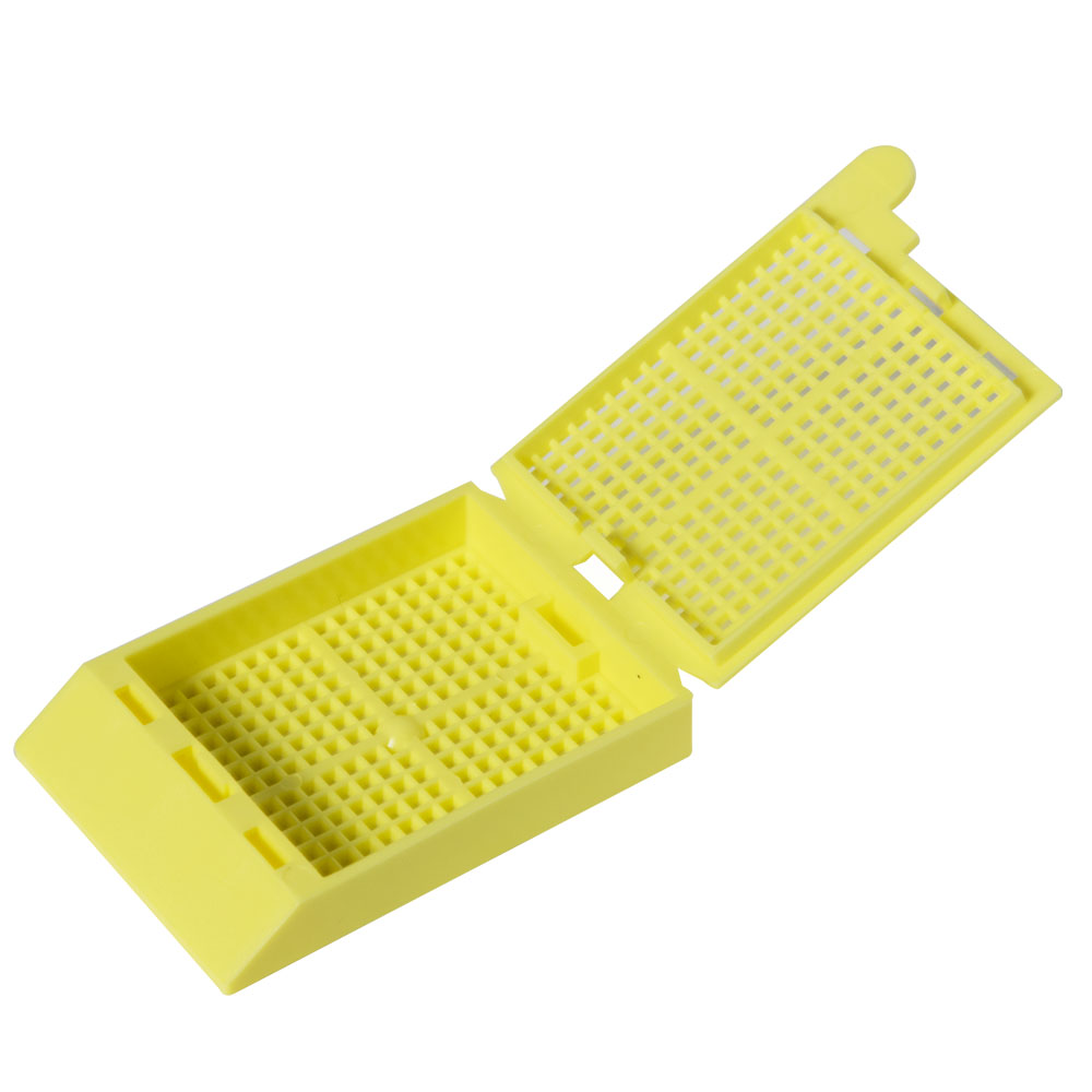 Yellow Biopsy Cassettes with Lids | U.S. Plastic Corp.