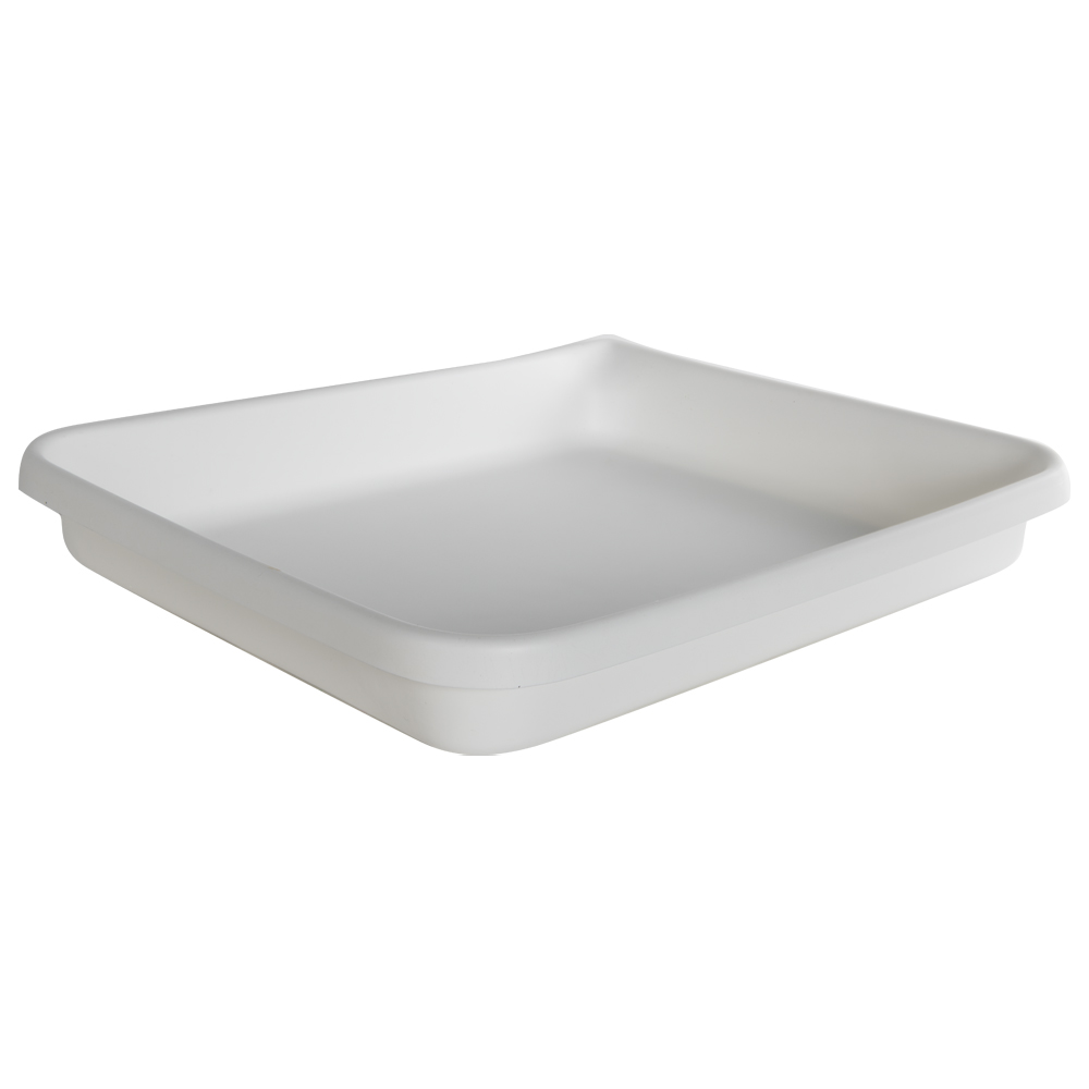 17-1/4 L x 14-1/4 W x 2-3/8 Hgt. White HDPE Developing Tray