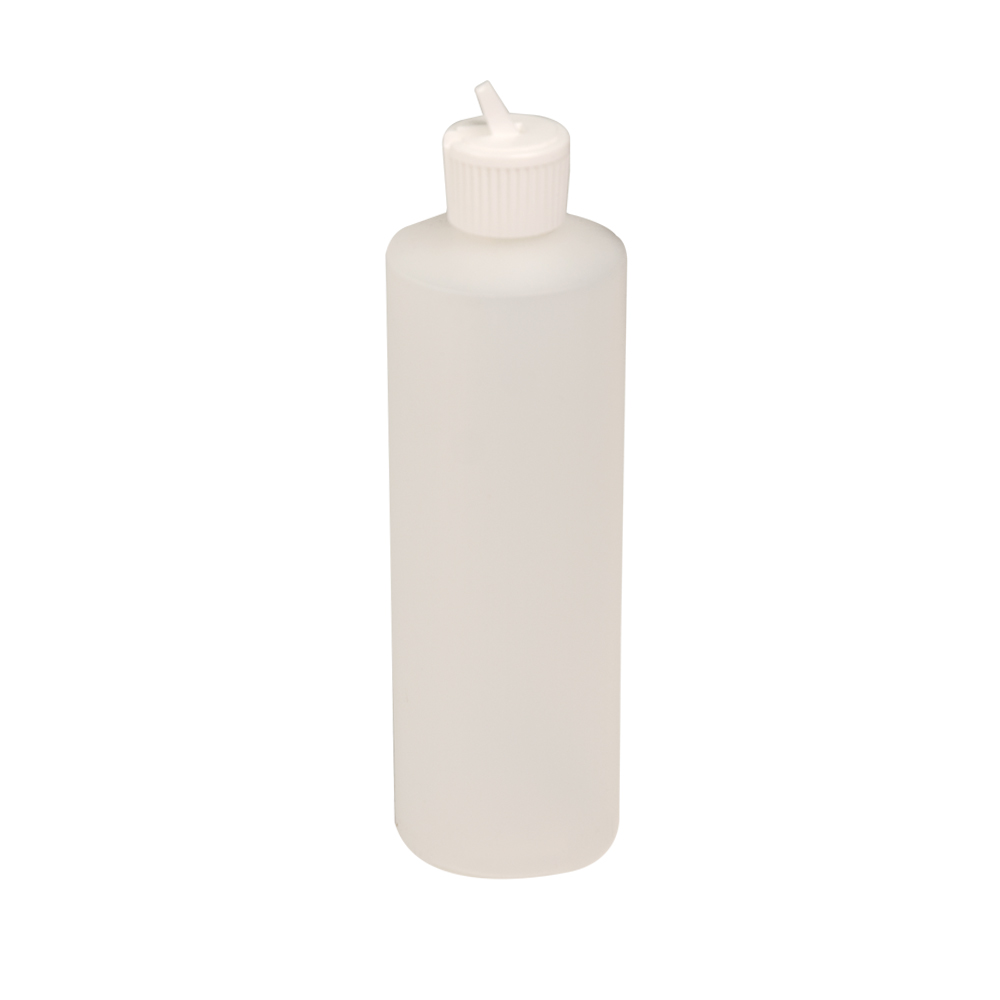 12 oz. Natural Cylindrical Sample Bottle with 24/410 Flip Top Cap | U.S ...