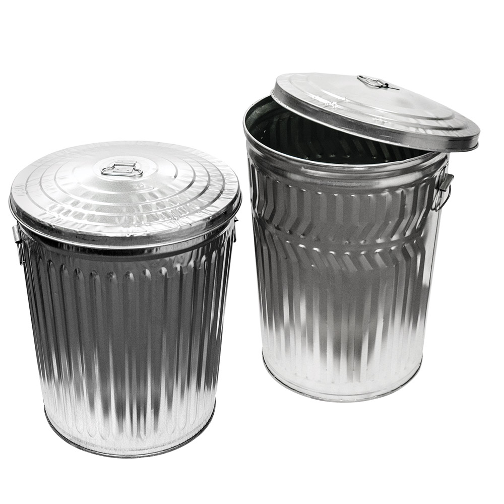 Galvanized Steel Trash Cans & Lids U.S. Plastic Corp.