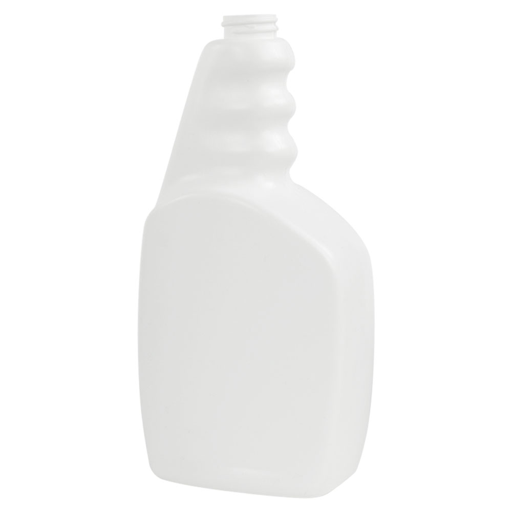 16 oz Natural HDPE Plastic Spray Bottles (Red/White Trigger Sprayer) - Natural BPA Free 28-400