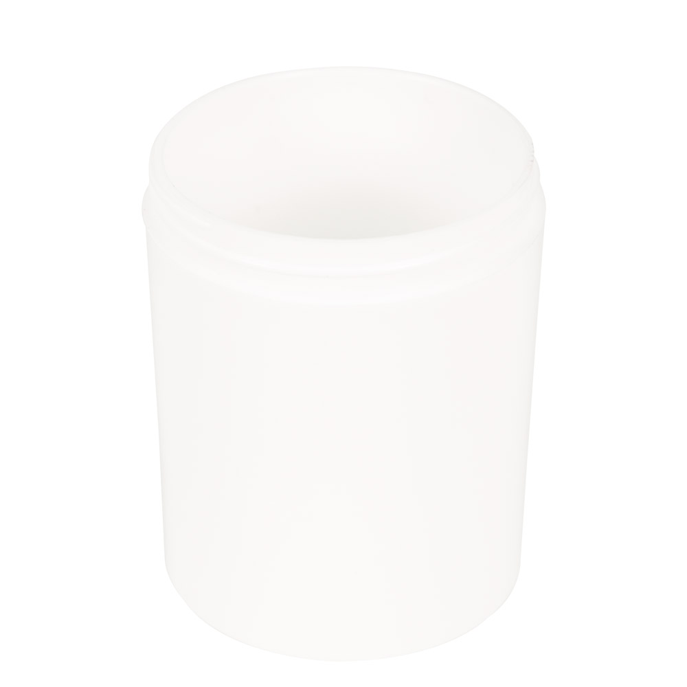 8 Oz White Polypropylene Straight Sided Thick Wall Round Jar With 70400 Neck Cap Sold 1094