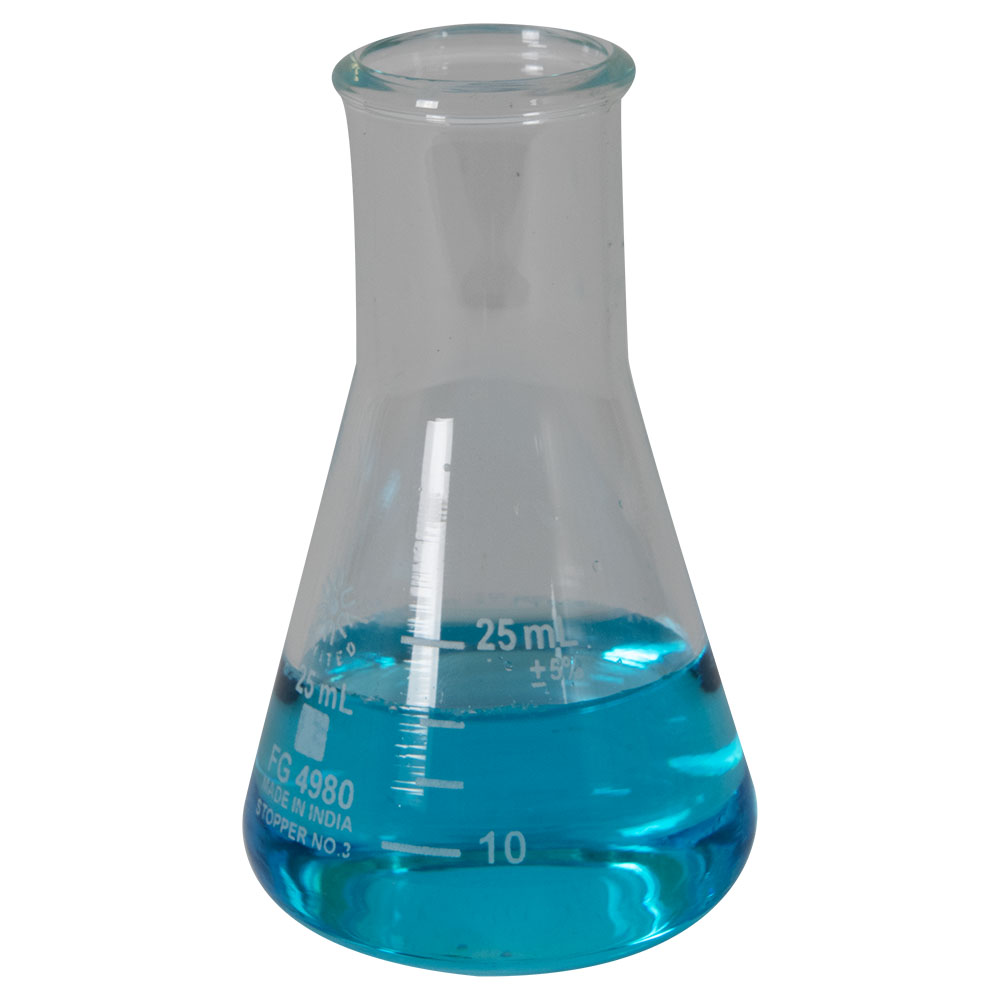 25mL Narrow Mouth Glass Erlenmeyer Flask | U.S. Plastic Corp.