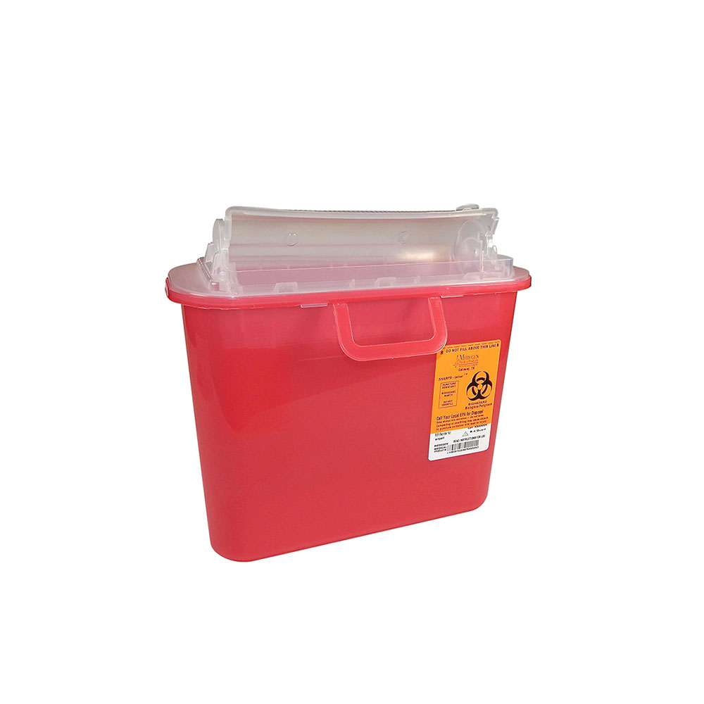 Stackable Sharps Container with Locking Lid 2 Gallon