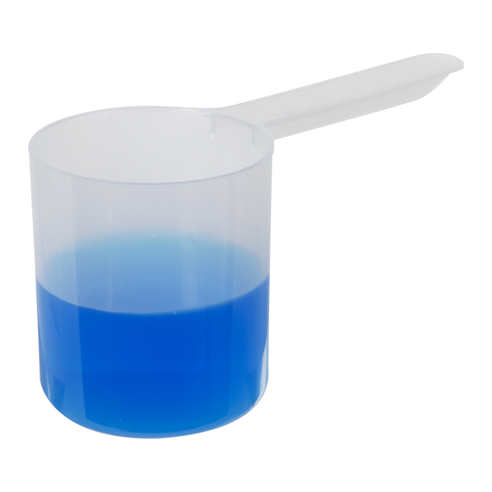 75cc Natural Polypropylene Scoop with Long Handle | U.S. Plastic Corp.