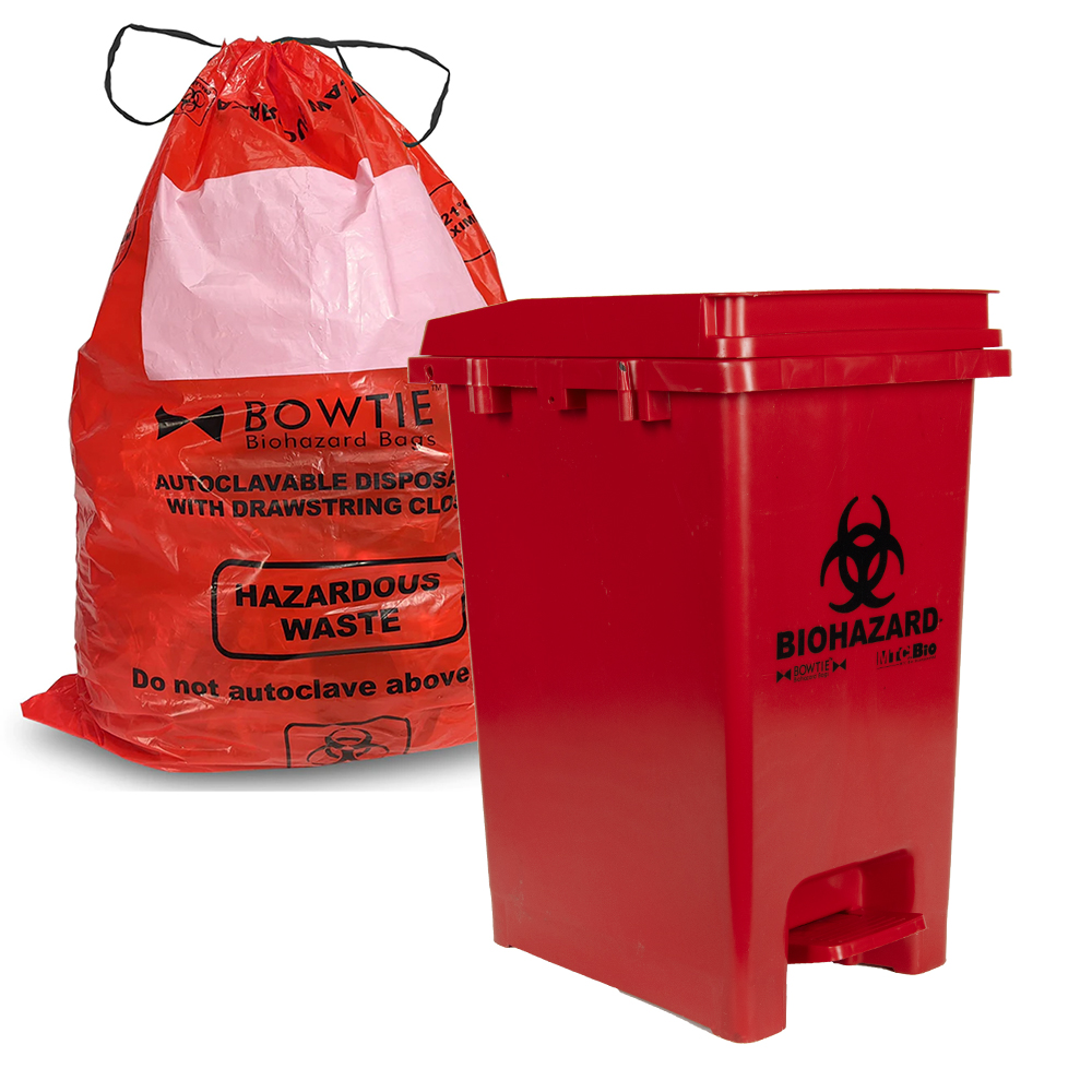 BowTie™ Biohazard Bin & Bags | U.S. Plastic Corp.