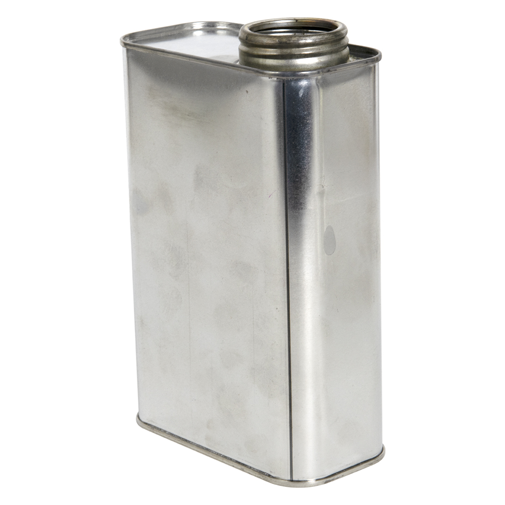 1 Quart Metal F-Style Oblong Can with 1-3/4