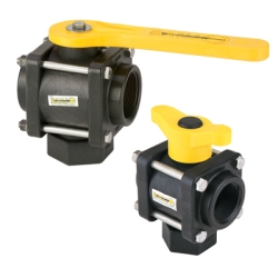 Banjo® 3-Way Poly Ball Valves