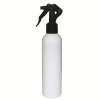 8 oz. White PET Bullet Spray Bottle with Black Polypropylene Micro Sprayer