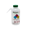 16 oz./500mL Methanol Nalgene™ Vented Unitary™ Right-To-Know Wash Bottle with Green 38mm Cap