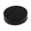 120mm Threaded Cap with Spring for Towel Wipe Canister- Black