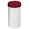 1300mL White HDPE UN Rated Packo Round Jar with Red Lid