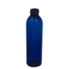 6 oz. Cobalt Blue PET Cosmo Round Bottle with 24/410 Neck (Cap Sold Separately)