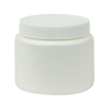 4 oz. White HDPE Wide Mouth Round Jar with 63/400 White Ribbed Cap with F217 Liner