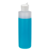 16 oz. Natural HDPE Cylindrical Sample Bottle with 24/410 White Ribbed Flip-Top Cap