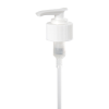 28/400 White Ribbed Lotion Pump - 6-1/2" Dip Tube