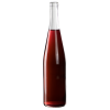 750mL Clear Glass Flat Bottom Bottle w/ Tall Cork Neck