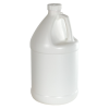 1 Gallon White HDPE Economy Industrial Round Jug with 38/400 White Ribbed CRC Cap with F217 Liner