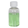 2 oz. Clear PET Squat Boston Round Bottle with 20/410 White Ribbed CRC Cap with F217 Liner