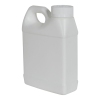 16 oz. White Level 5 Fluorinated HDPE F-Style Jug with 33/400 White Ribbed CRC Cap with F217 Liner