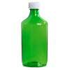 16 oz. Green PET Oval Liquid Bottle with 28mm CR Cap