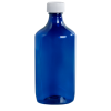 16 oz. Blue PET Oval Liquid Bottle with 28mm CR Cap