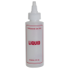 4 oz. Natural HDPE Cylinder Bottle with 24/410 Twist Open/Close Cap & Red "Liquid" Embossed