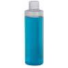 8 oz. Clear PVC Cylindrical Bottle with 24/410 White Ribbed Cap with F217 Liner