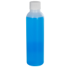 4 oz. Natural HDPE Cosmo Bottle with 20/410 White Ribbed Cap with F217 Liner