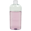 15.2 oz. Clear PET Vale High Clarity Oval Bottle with 28/410 White Ribbed Cap with F217 Liner