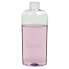 15.2 oz. Clear PET Vale High Clarity Oval Bottle with 28/410 White Ribbed CRC Cap with F217 Liner