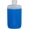 8 oz. Natural HDPE Oval Bottle with 24/410 White Ribbed CRC Cap with F217 Liner