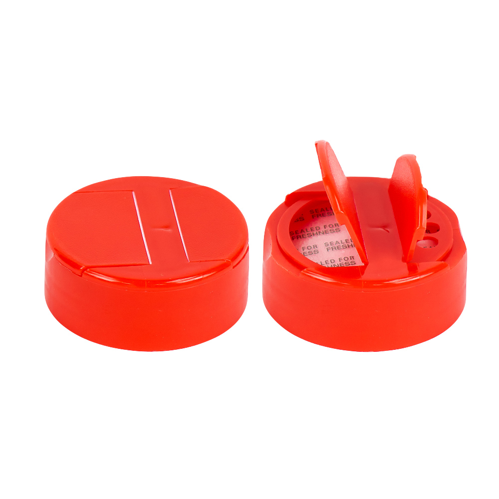 5.5oz Natural PP Plastic Spice Jars (Red Cap) - Natural 48-485