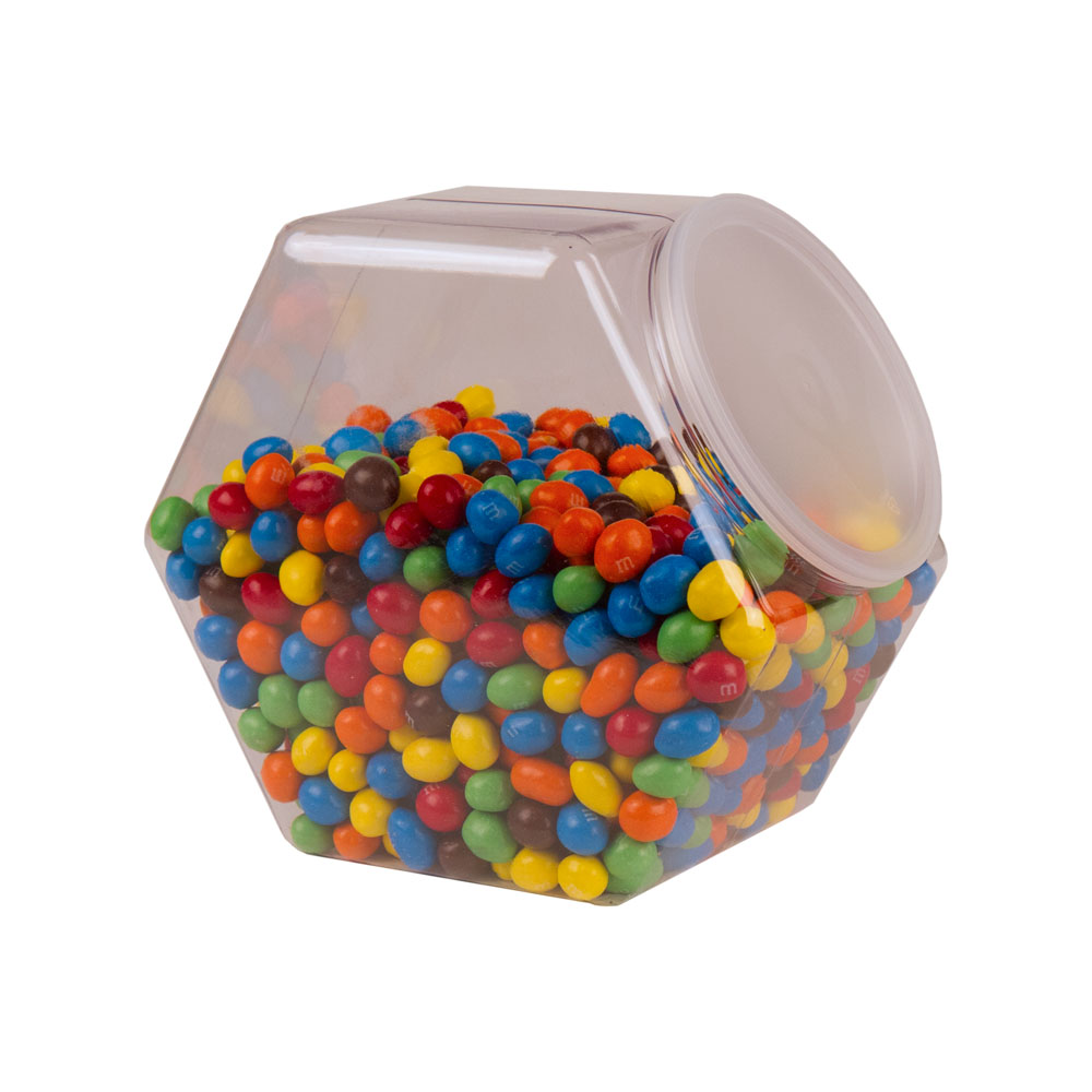 Small Hexagon Glass Jars, Candy Jars With Lids