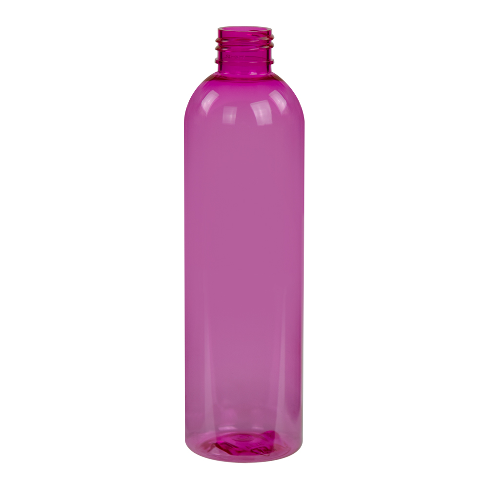 8 oz. Pink PET Cosmo Round Bottle with 24/410 Neck (Cap Sold Separately ...