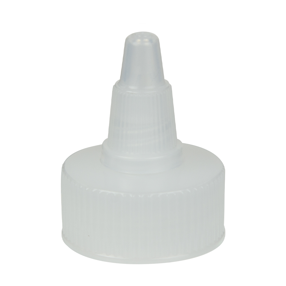 24/400 Natural Twist Open/Close Cap with Natural Tip | U.S. Plastic Corp.