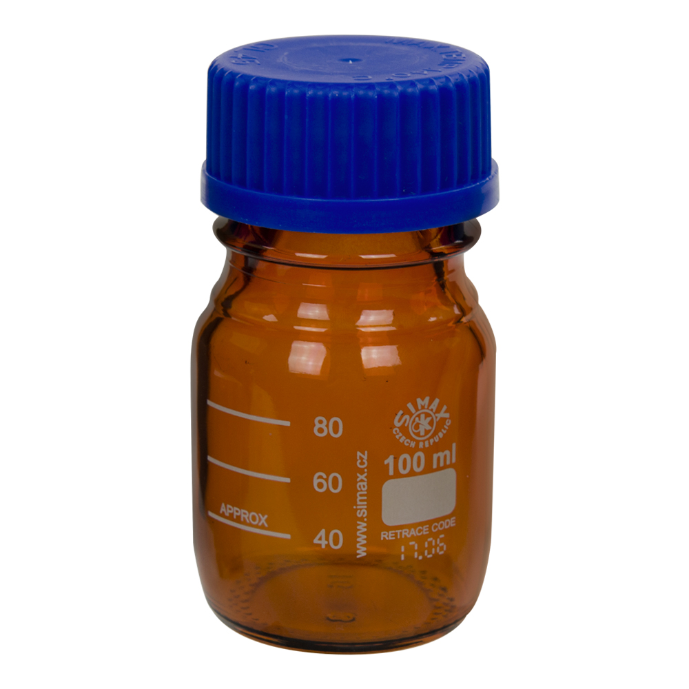 Download 100mL Amber Glass Media/Storage Bottle with Cap | U.S ...