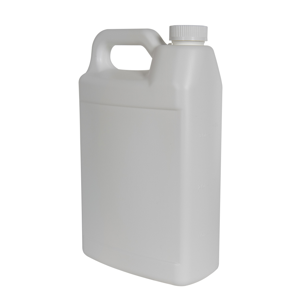 1 Gallon White HDPE F-Style Jug with 38/400 White Ribbed CRC Cap with