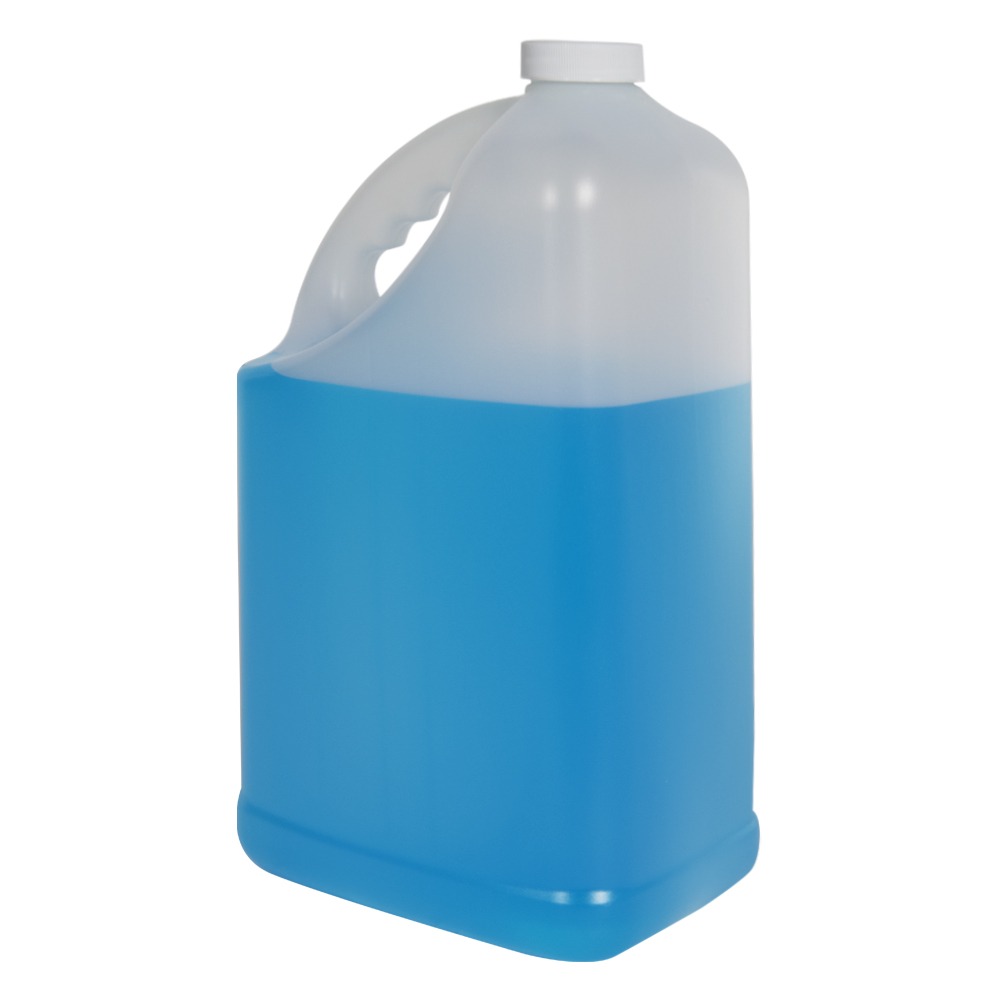 1 Gallon (128 oz.) Natural HDPE Plastic Dairy Milk Jug, 38mm 38-400