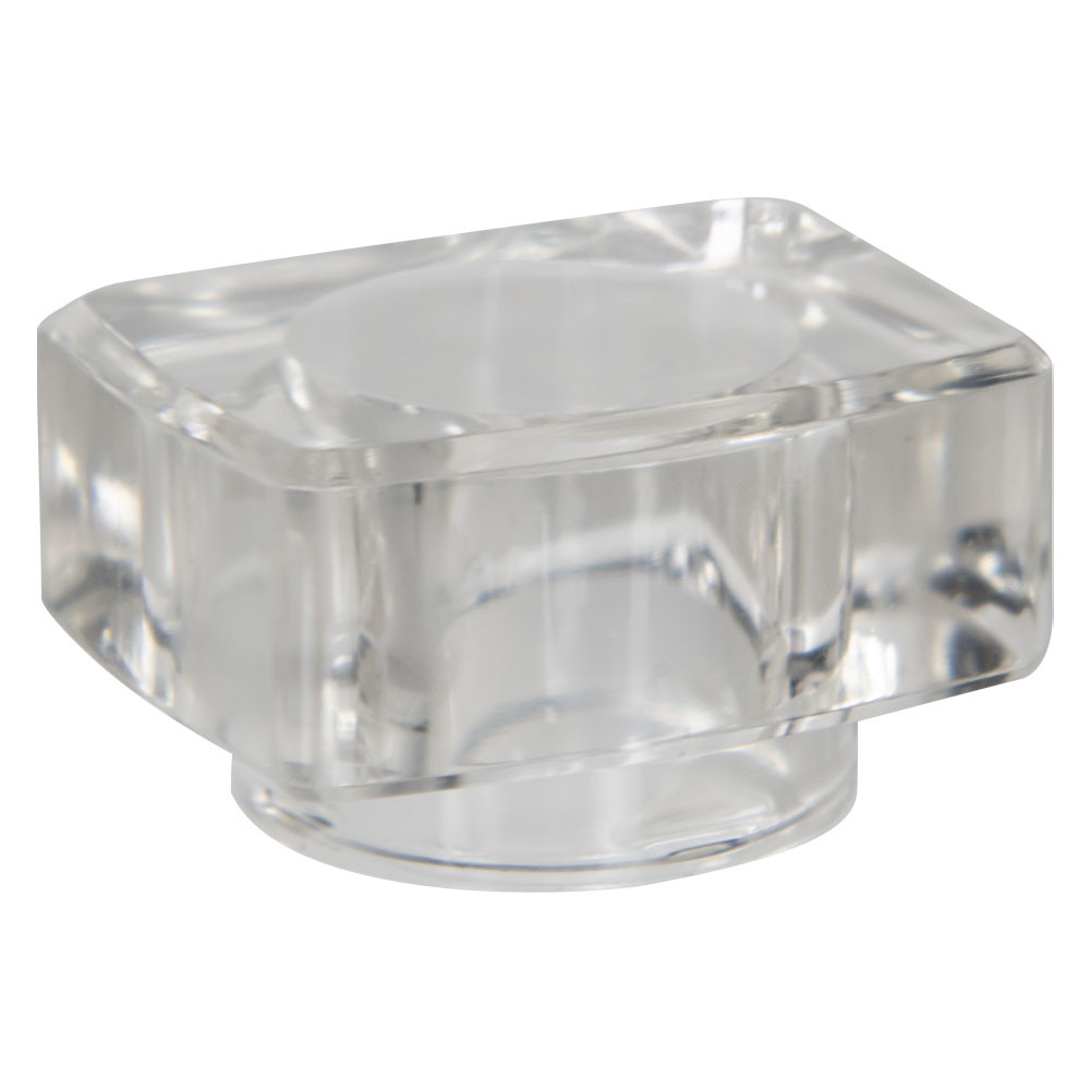 50mL Clear Tall Rectangle Glass Perfume Bottle with 15mm Neck - Case of 64  (Cap Sold Separately)