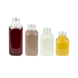 SQB Square PET Beverage Bottles with DBJ Neck