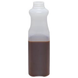 Tall Square HDPE 32 oz. Beverage Bottle with SSJ Neck